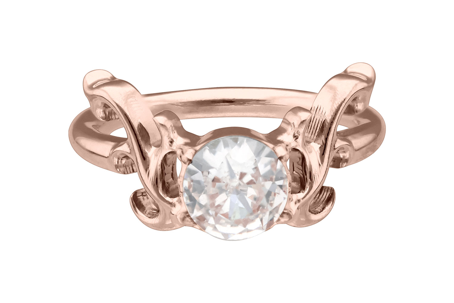 Chirurgenstahl Segmentring Clicker Piercing KRISTALL + GEWEIH